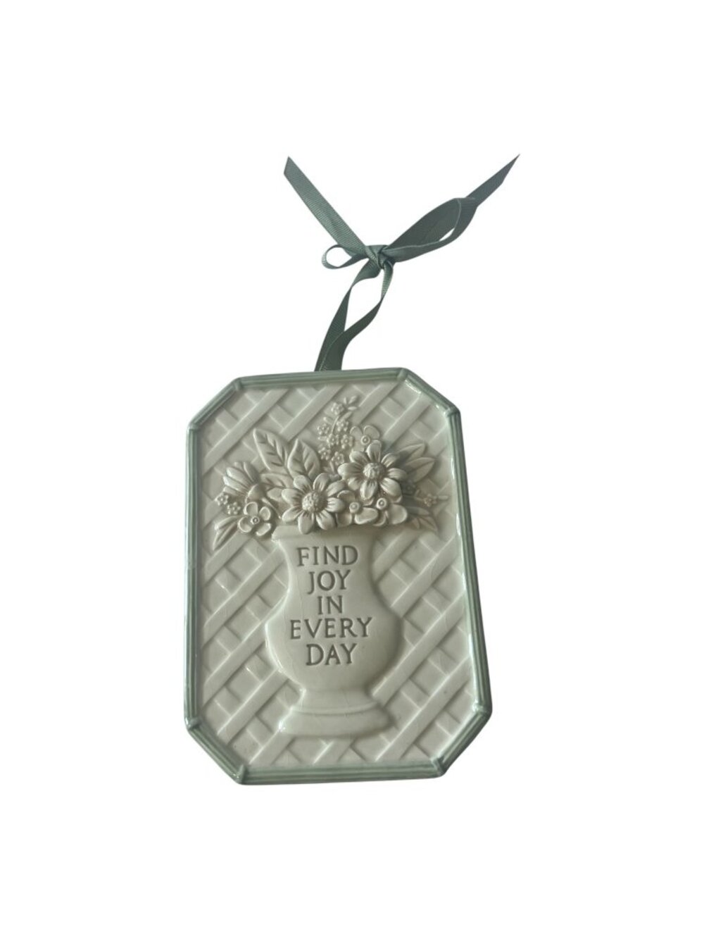Find Joy in Every Day Floral Wall Plaque Hanging Decor 4x6 In
